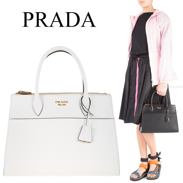 2017-18新作 PRADA プラダスーパーコピー saffiano カーフ ハンドバッグ 1BA102_2EVU_F0002_V_00H